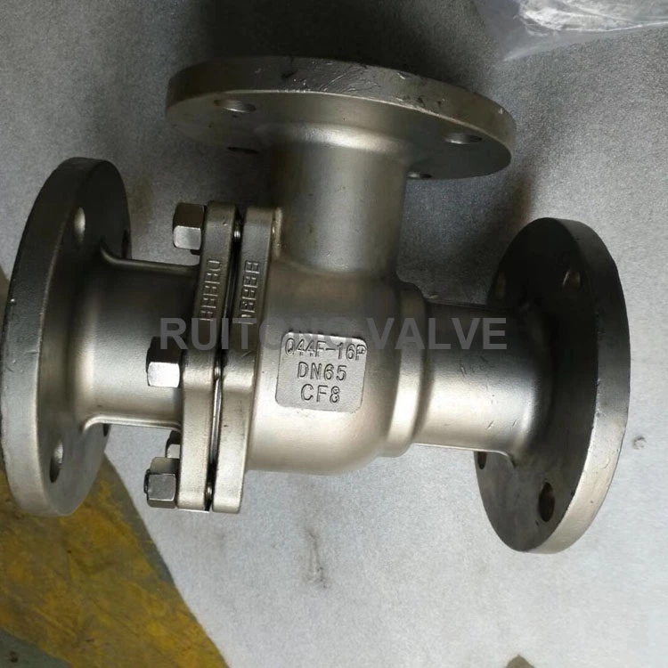 Stainless Steel 3 way ball valve Flanged end